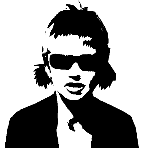 Freigestelltes Schwarz-Weiss-Portrait